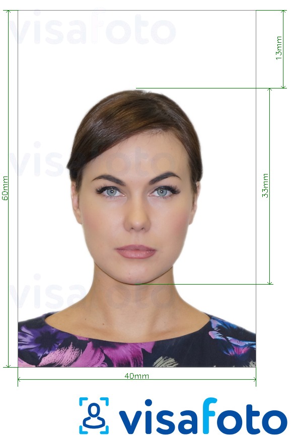Exempel av foto för Litauiska ID-kort 40x60 mm (4x6 cm)  med en optimal storlek