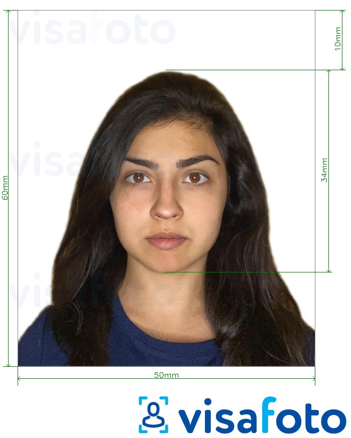 Exempel av foto för Turkiet ID-kort 5x6 cm  med en optimal storlek