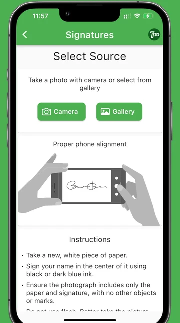 How To Create Electronic Signature With 7ID App (Free)