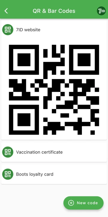 7ID App: Uložte si QR kódy na jednom místě