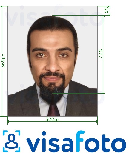 Exempel av foto för UAE Visum Emirates.com 300x369 pixlar  med en optimal storlek