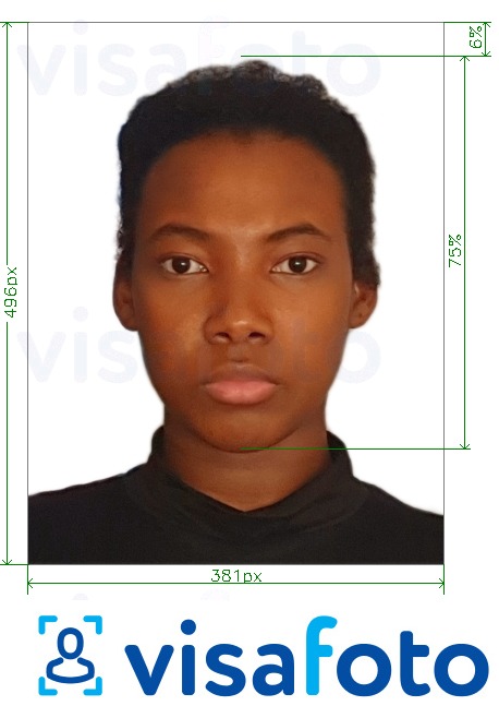 Exempel av foto för Angola visa online 381x496 pixlar  med en optimal storlek