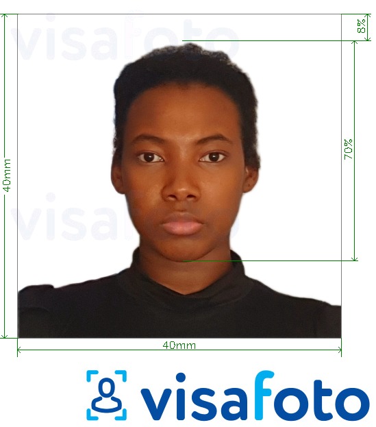 Exempel av foto för Kongo (Brazzaville) e-visum  med en optimal storlek