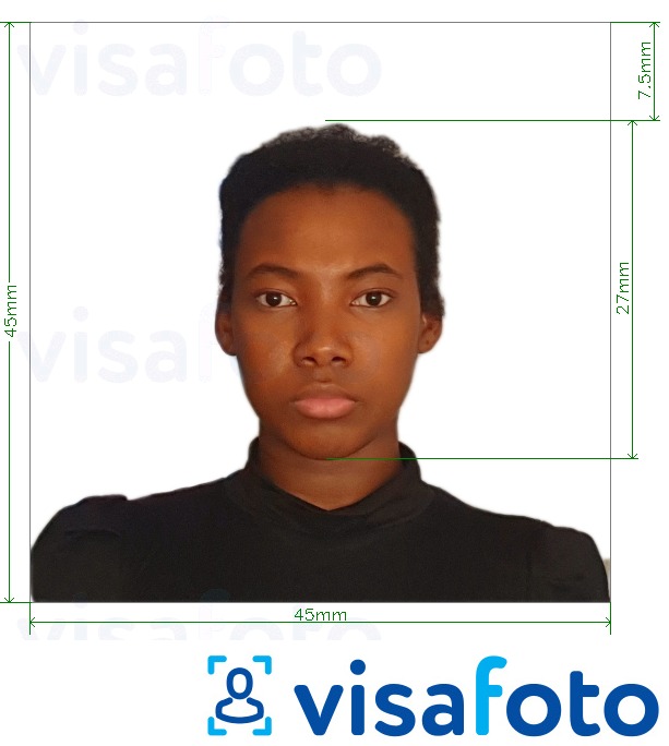 Exempel av foto för Kuba turistkort 45x45 mm  med en optimal storlek