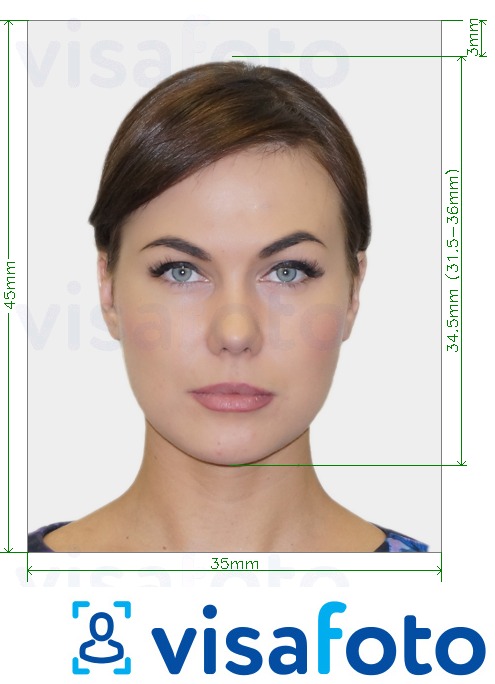 Exempel av foto för Irland Passport offline 35x45 mm (3.5x4.5 cm)  med en optimal storlek