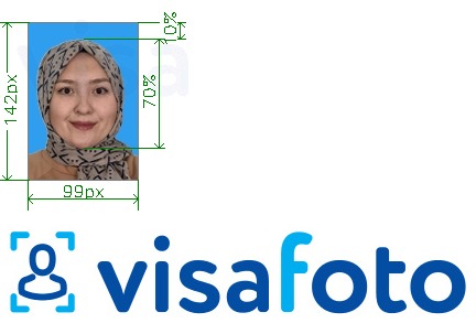 Exempel av foto för Malaysia expat 99x142 pixlar blå bakgrund  med en optimal storlek